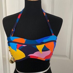 Nautica Bikini Top Multi Color sz M NWT